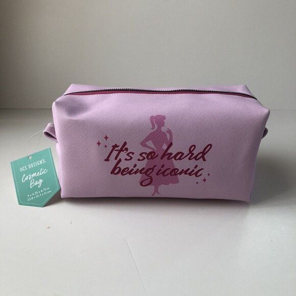 OCS Designs Barbie Themed Pink Cosmetic Bag NWT - Picture 1 of 7
